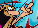 Original Painting 10779 * CAPTAIN CAVEMAN