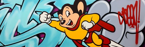 Original Painting 10782 * MIGHTY MOUSE